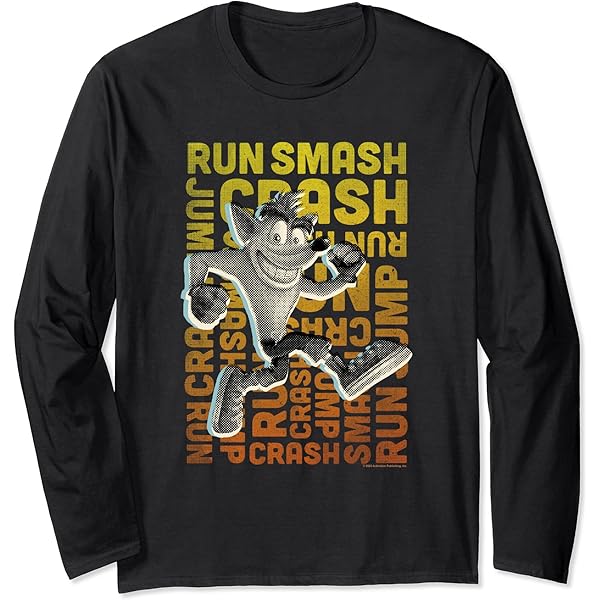 Amazon.com: Crash Bandicoot Run Smash Crash Gradient Text Logo